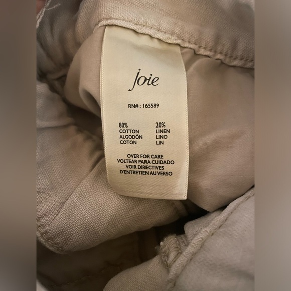 JOIE Pleated High Rise Short In Color Rainy Day Cotton / Linen Blend XL NEW - Picture 8 of 11